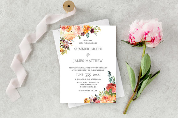 Download Romantic Floral Earthy Wedding Template - Premium Resources