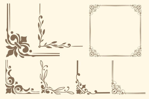 Download Corner Ornamental Frame Vector Set - Premium Resources